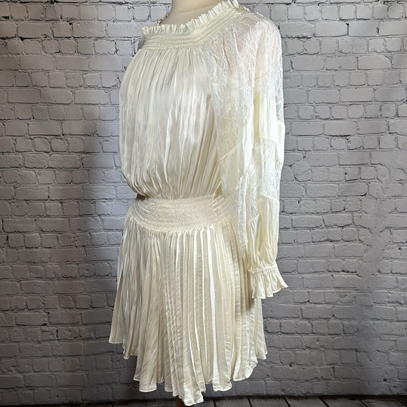 Ramy Brook Victorian Bohemian Mini Trent Lace Off-the-Shoulder Dress XS NEW - Picture 15 of 16